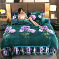 Cheap new arrival digital printed bedskirt set